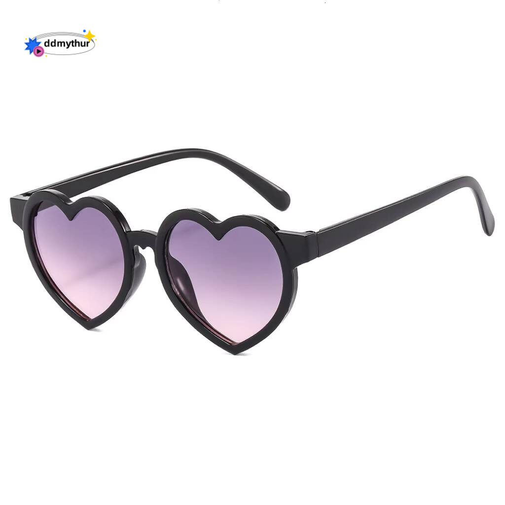 Trendy Heart-Shaped UV400 Kids Sunglasses, Candy Color Children Shades for Baby Eyewear Toddler Boys Girls Sun Glasses ddmythur Z260305