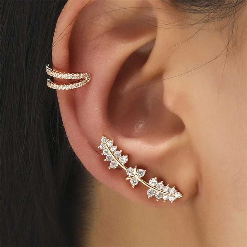 Bohemian No Piercing Crystal Rhinestone Ear Cuff Wrap Stud Clip Earrings for Women Girls Trendy Earrings Jewelry Bijoux XJ250718