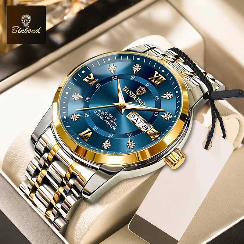 BINBOND Top Brand Luxury Fashion Watch Men 3ATM Waterproof Date Clock Sport Watches Mens Quartz Wristwatch Relogio Masculino W250718