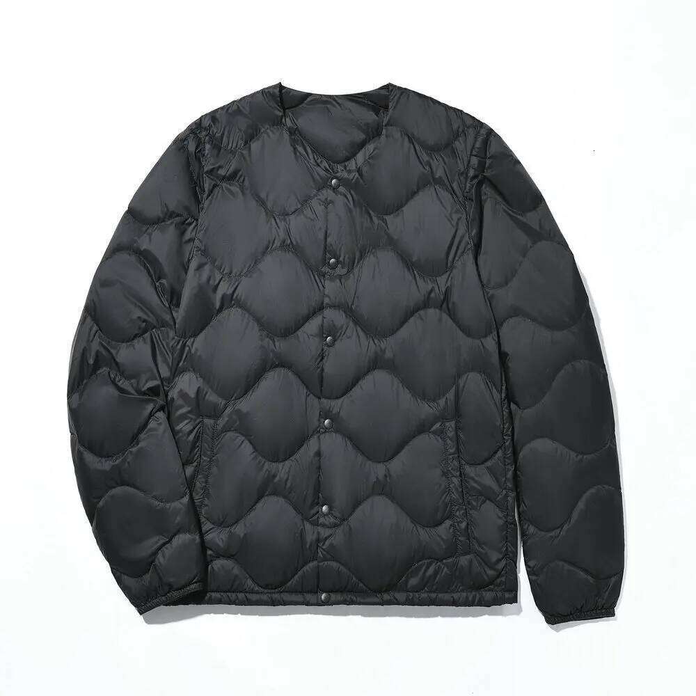 2024 New Style Men's Round Neck Thin Gourd Liner Lightweight Collarless Down Jacket