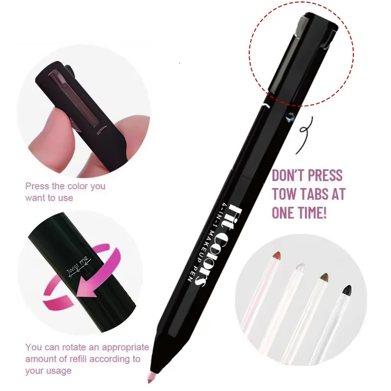 4 - in - 1 Silky Eye Shadow Eyeliner Pen Durable Easy To Apply Waterproof And Sweat Resistant Eye Cosmetics 250717