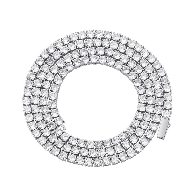 Luxury Iced out Studded Tennis Chain 3-5mm with Spring Clasp Hip Hop Unisex Trendy Bracelet High Quality