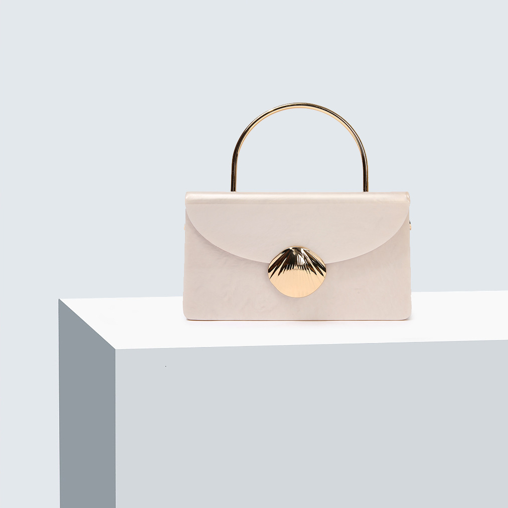 Evening wear acrylic pearl wallet shoulder crossbody bag cute ivory pearl handbag designer bag women's shoulder bag