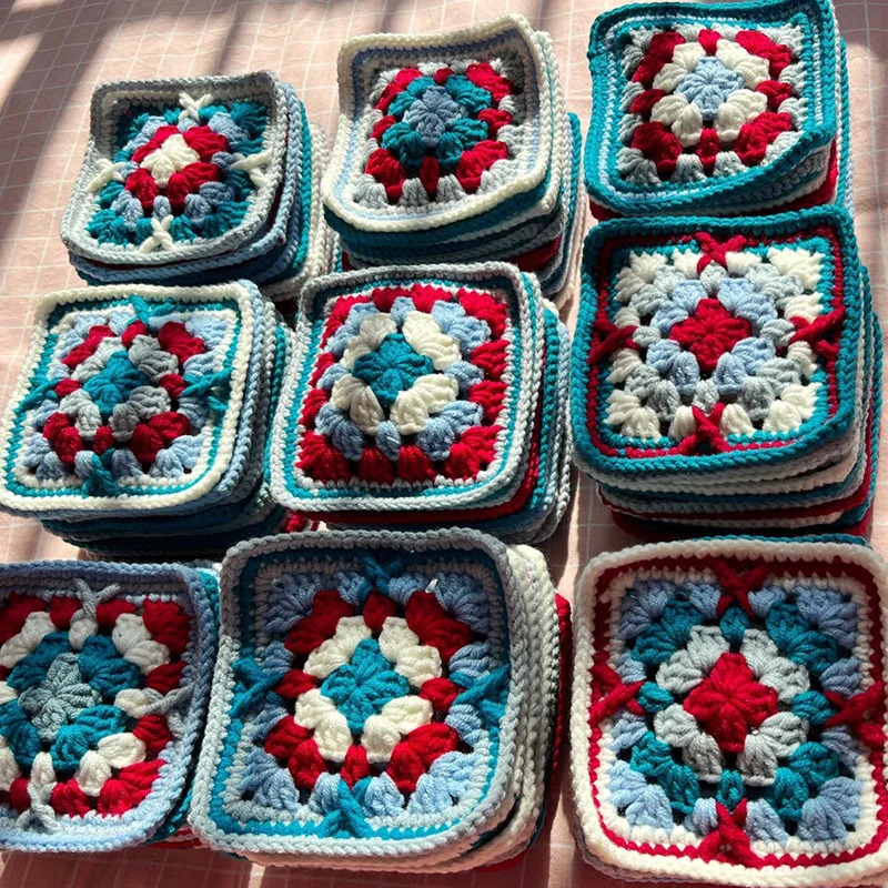 11cm Colorful Handmade Crochet Table Place Mat Pad High-Quality Cotton Thread DIY Bags Blankets Friends Family 13 Pieces 250717