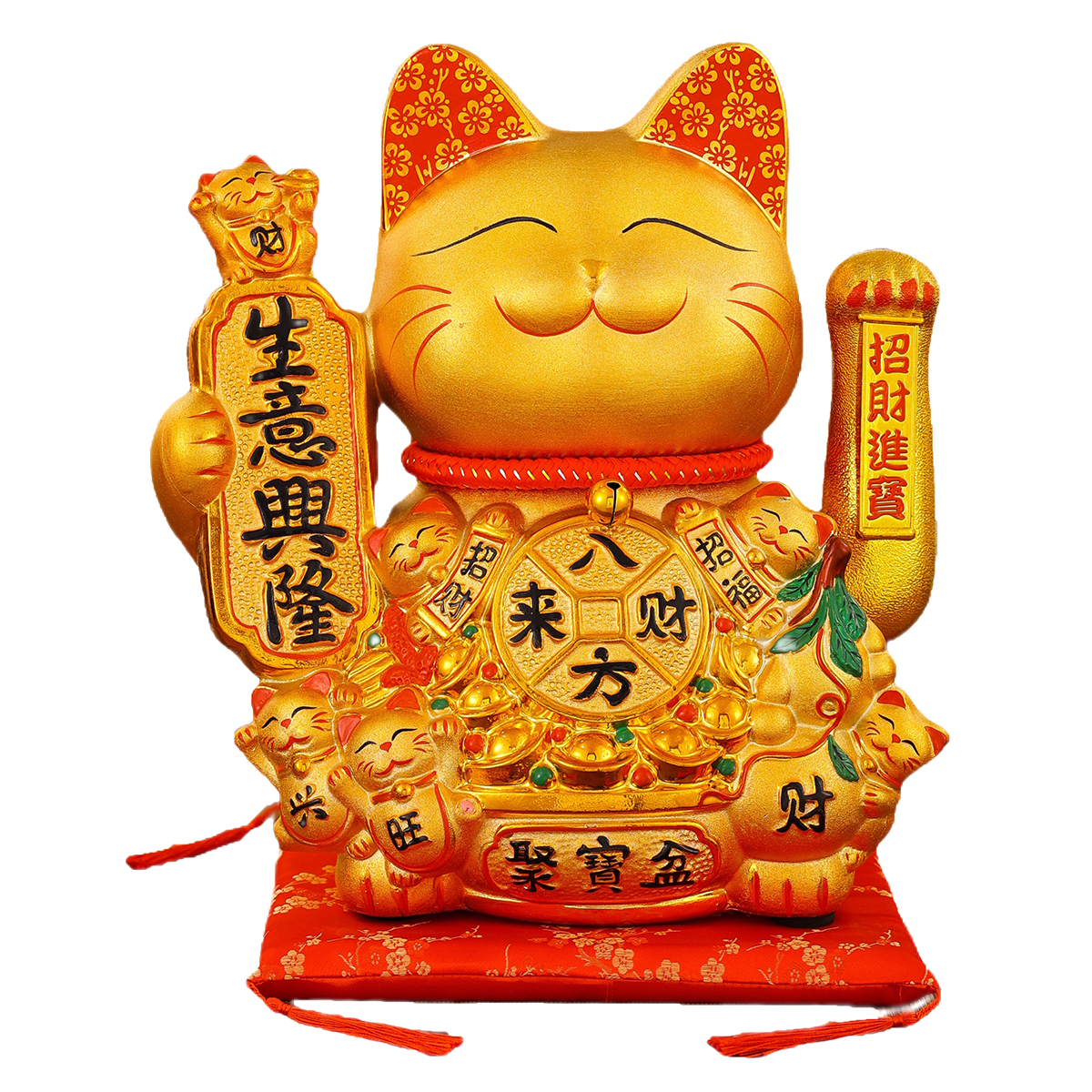 Automated Wealth-Laden Felidae Figurine Made of Durable China Ware A Unique Gift Idea for Any Occasion