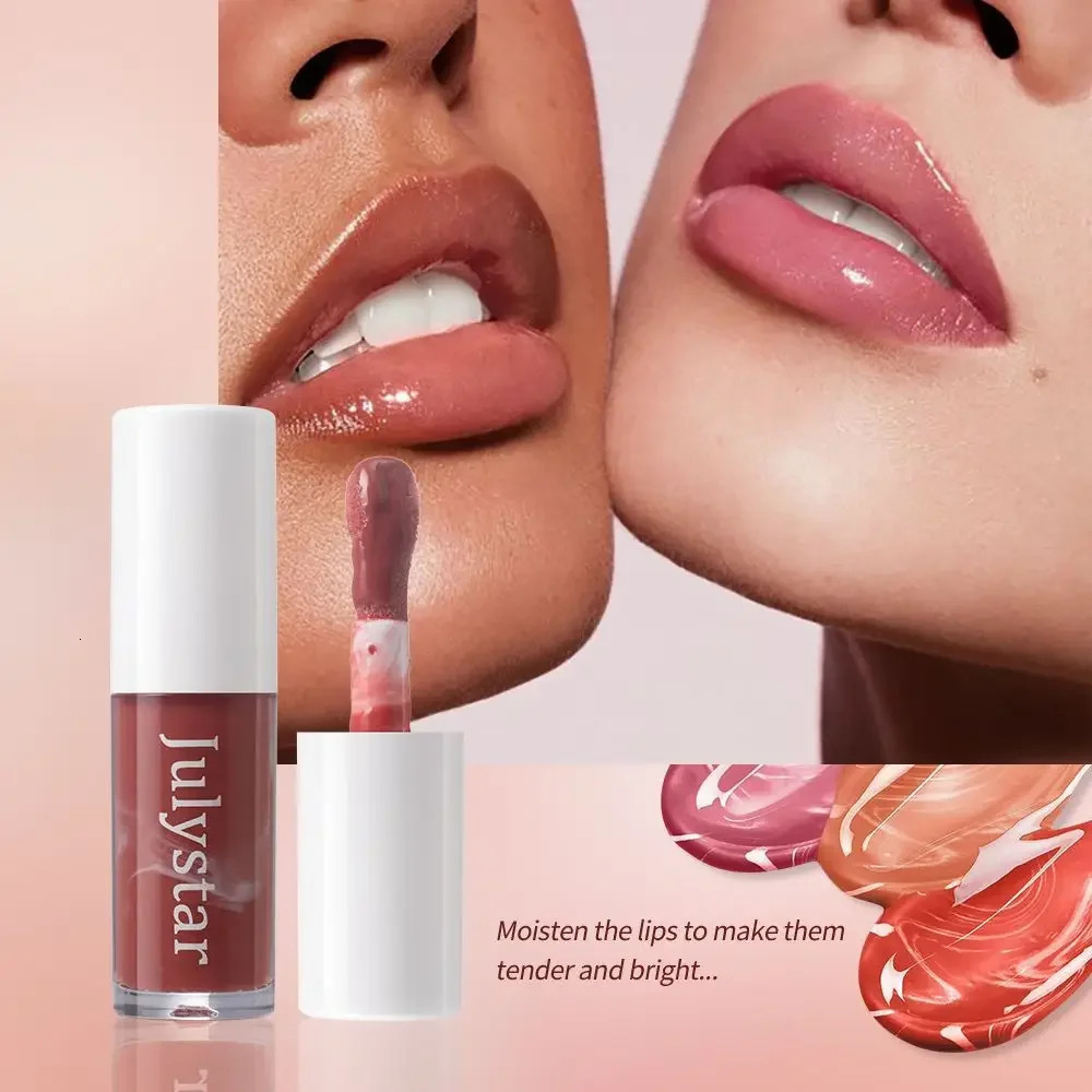 7 Color Mirror Brown Liquid Lipstick Waterproof Lasting Moisturizing Water Light Lip Gloss Non Stick Cup Lip Oil Makeup Cosmetic 250717