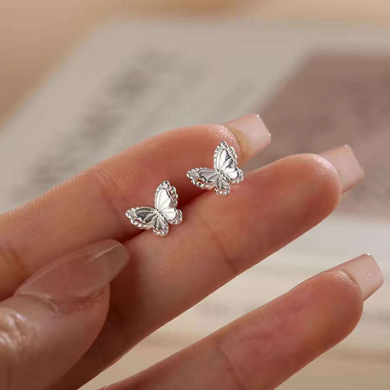 Butterfly Knot Screw Back Studs for Women No Need to Remove While Sleeping Ear Piercing Care Earrings 2024 Summer New