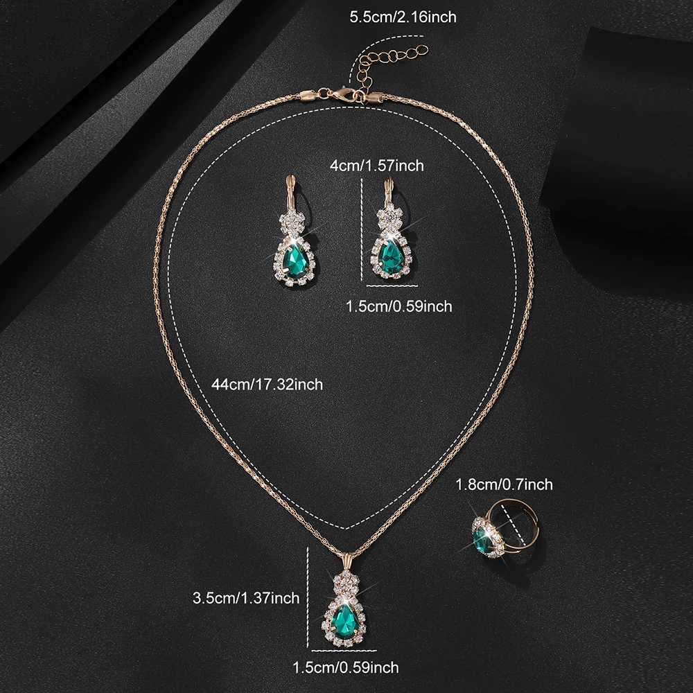 9PCS Green Womens Watch Set Fashion Trend Simple Rectangular Dial Quartz Watch Bracelet Necklace Earrings Set Perfect Gift W250718