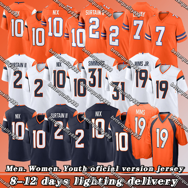 Denverscity BroncosS jersey Bo Nix Patrick Surtain II Javonte Williams Marvin Mims Jr Courtland Sutton Quinn Meinerz Audric Estime Troy Franklin jerseys