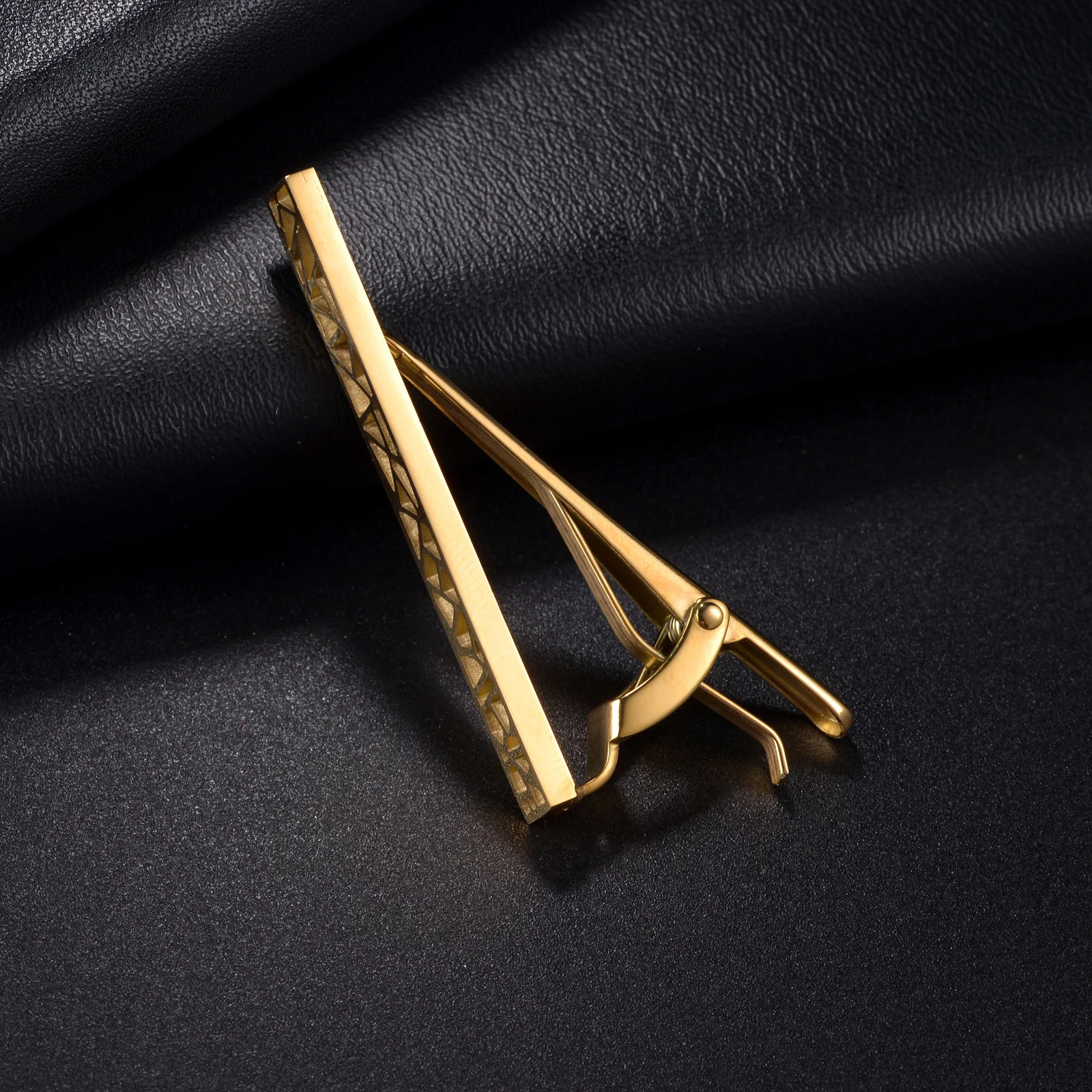 MeMolissa Fashion Copper Black Gold Color Tie Clip For Men Wedding Clasp Gentleman Ties Bar Pin Accessories 250715