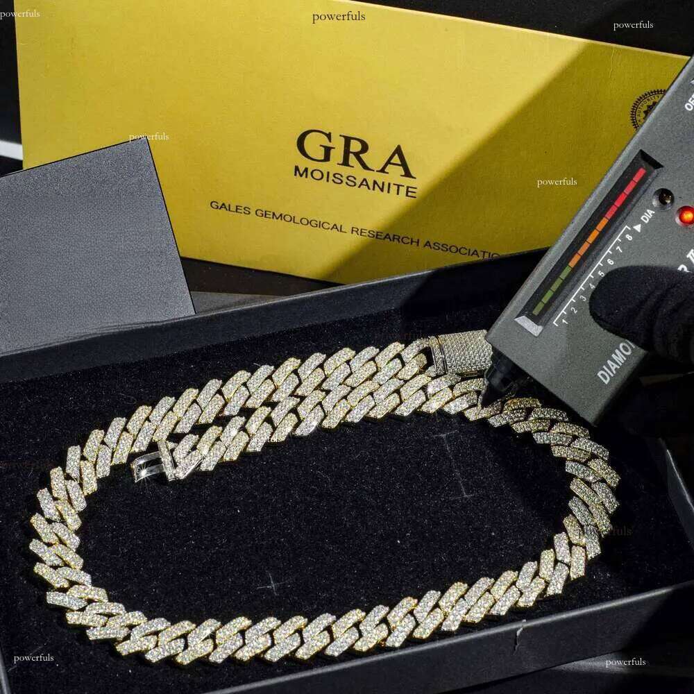 Sterling Silver Customized Moissanite Cubic Zirconia Pendent with Diamond Accents - Gold Plated Cuban Link Chain for Him