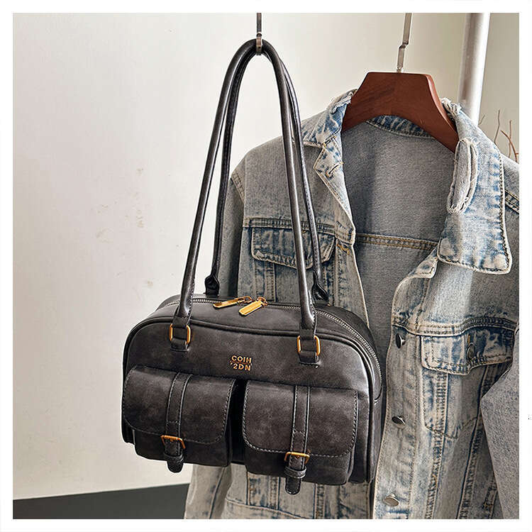 Underarm Texture Boston Pillow Casual Commuting Versatile Large Capacity Bag