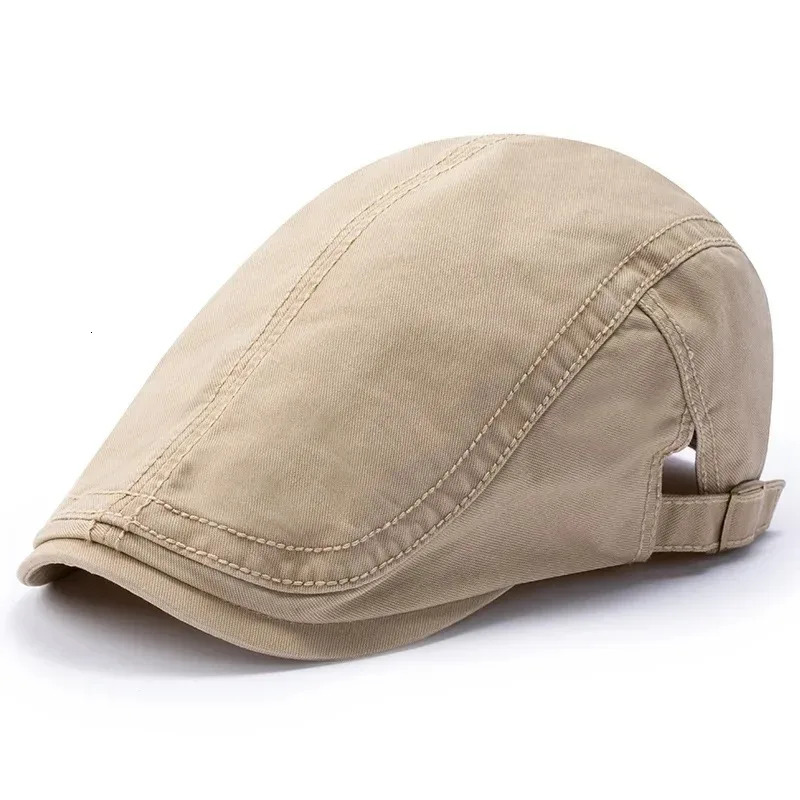 2025 Spring Pure Cotton Beret Dad Casual sboy Hat Big Head Man Oversize Flat Painter Cap Summer Beret Male 63cm Ivy Caps 250712