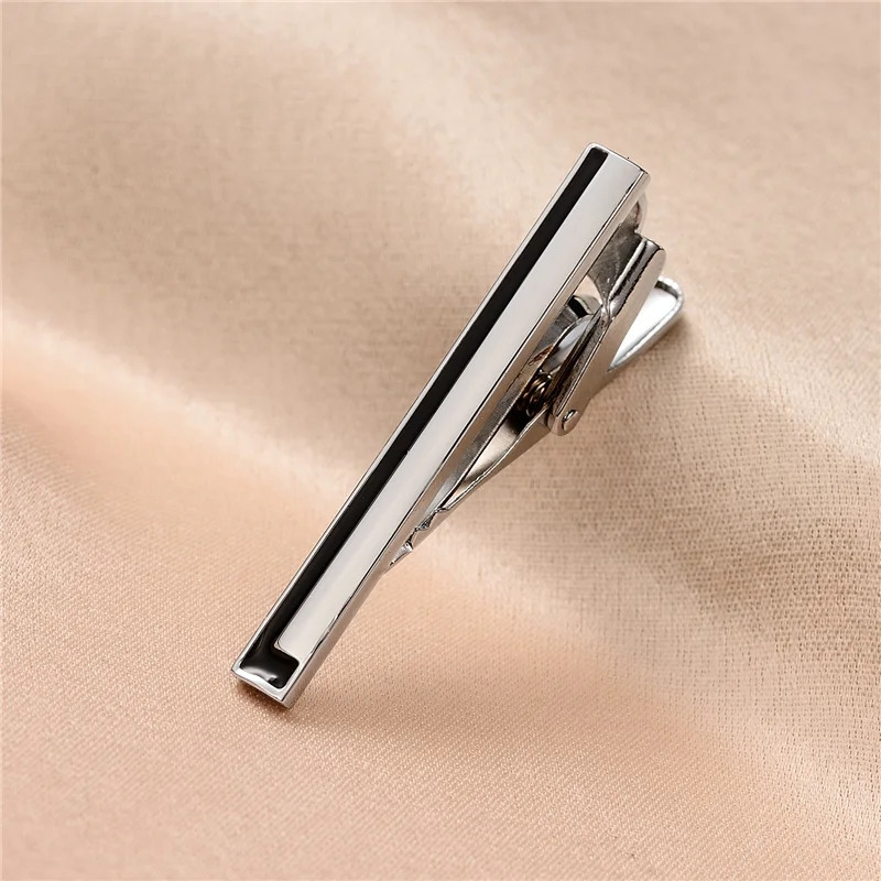 Wed Tie Clips For Men Short Pin Wedding Guests Gifts With Box Clipper To Man Shirt Black Cufflinks Fashion Jewelry 250715