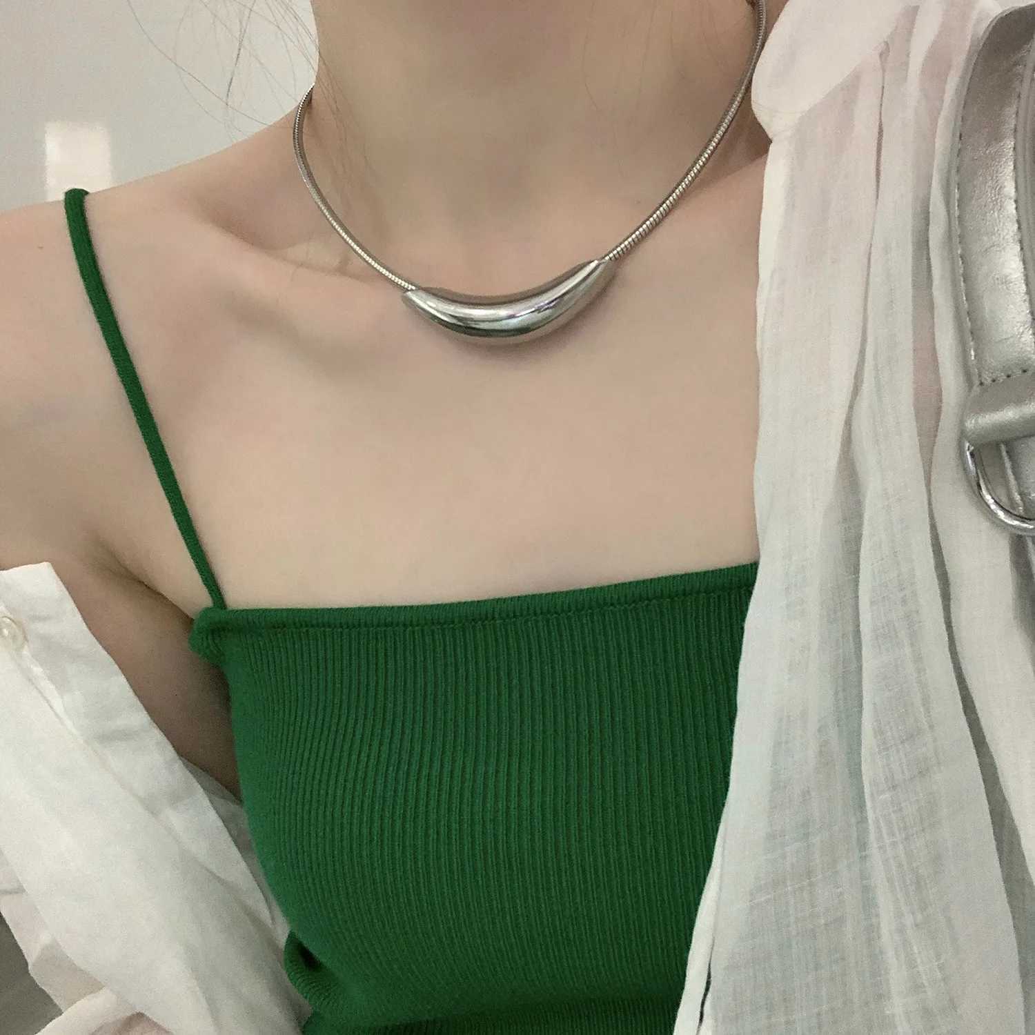 Titanium Steel Necklace Metal Pendant Design Collar Neck Chain W250718