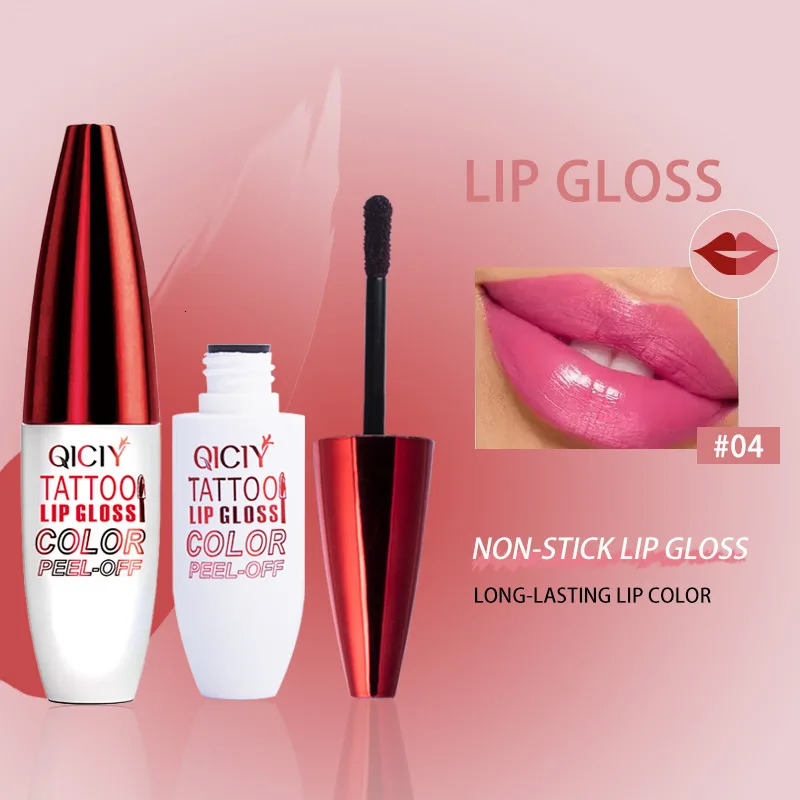 Tear Lip Gloss 4 colors easy to apply lipstick moisturizing and long-lasting anti-sweat non-sticky cup tearing lipstick 250717