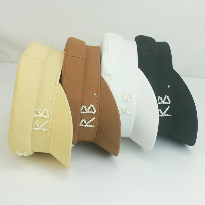 Women Pearls RB Letter Militray Hat Fashion Streetwear Navy Hat Adjustable Flat Top sboy Caps Casual Gorras Visor Hats 250717