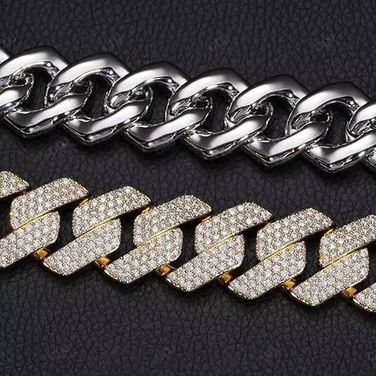 Factory Hot Selling Hip Hop Necklaces 20 MM 22 inch 3 row Moissanite Diamond Iced Out Link Cuban Chain for Men Women
