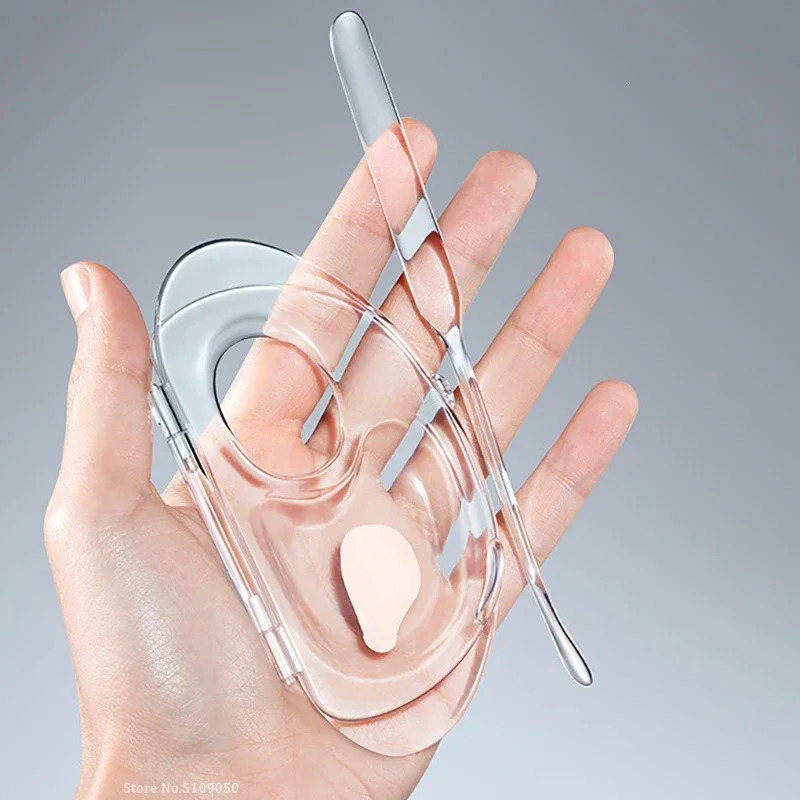 Foldable Liquid Foundation Palette Acrylic Makeup Tool Kit Mixing Cream Rod Set Spatula Stick Storage Tray Cosmetic 250716