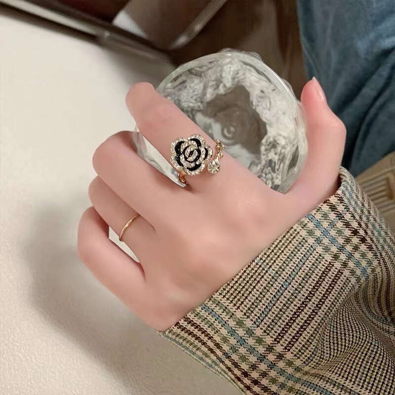 Free Shipping Designer Ring Collections Fashionable High End Double Sided Camellia Earrings for Women