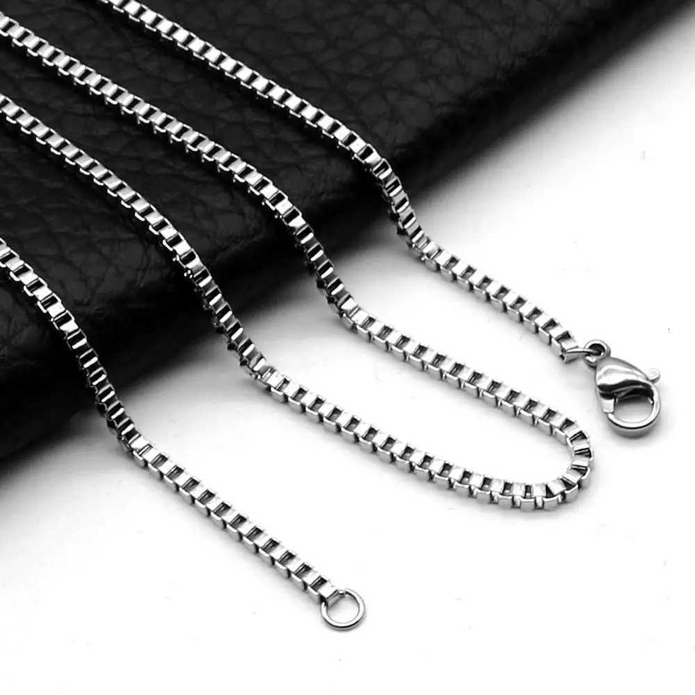 Stainss Steel Box Chain Necklace DIY Jewelry Findings Making Men Wen Whosa Link Chains Accories 1.5mm 2mm 2.5mm m W250718