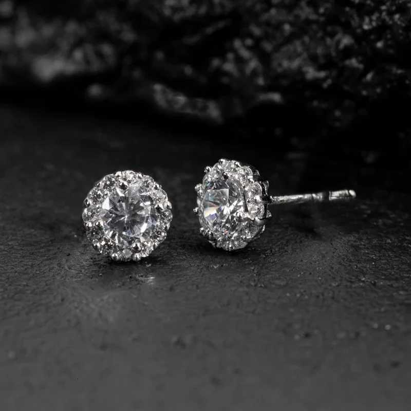 8AA Cubic Zircon Stud Earrings for Women/Men Exquisite Couple Earrings Fancy Anniversary Gift Silver Color Trendy Jewelry XJ250718
