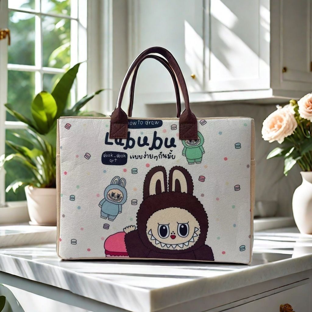 Designer Bag Luxury Bag Labubu Cartoon Shoulder Tote Women S Large Capacity Handbag Shopping New Fashion Shoulder Bag Summer Beach Underarm Multicolor