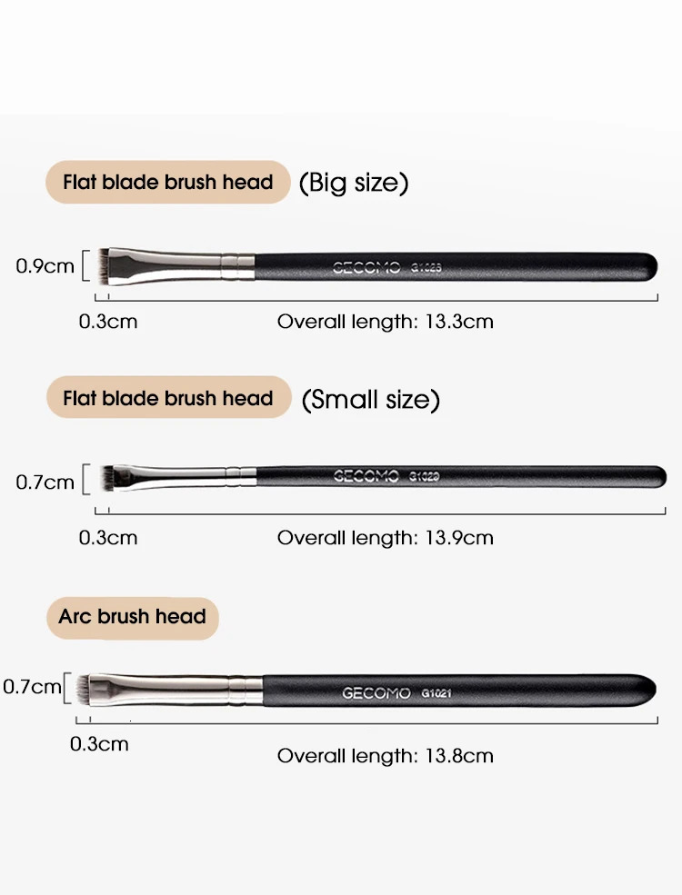 Eyeliner brush eyebrow do not eat powder easy overhand blade flat head circular arc eye repair makeup 250714