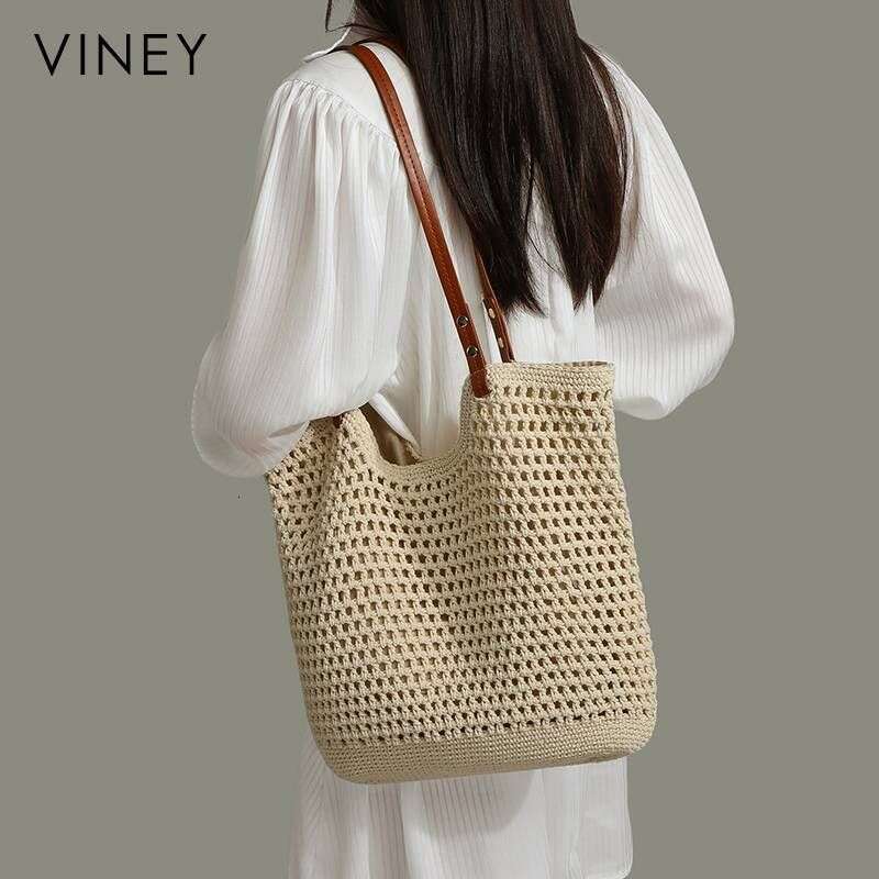 Handbag New Women's Large Capacity Tote Shoulder Straw Holiday Woven Bag