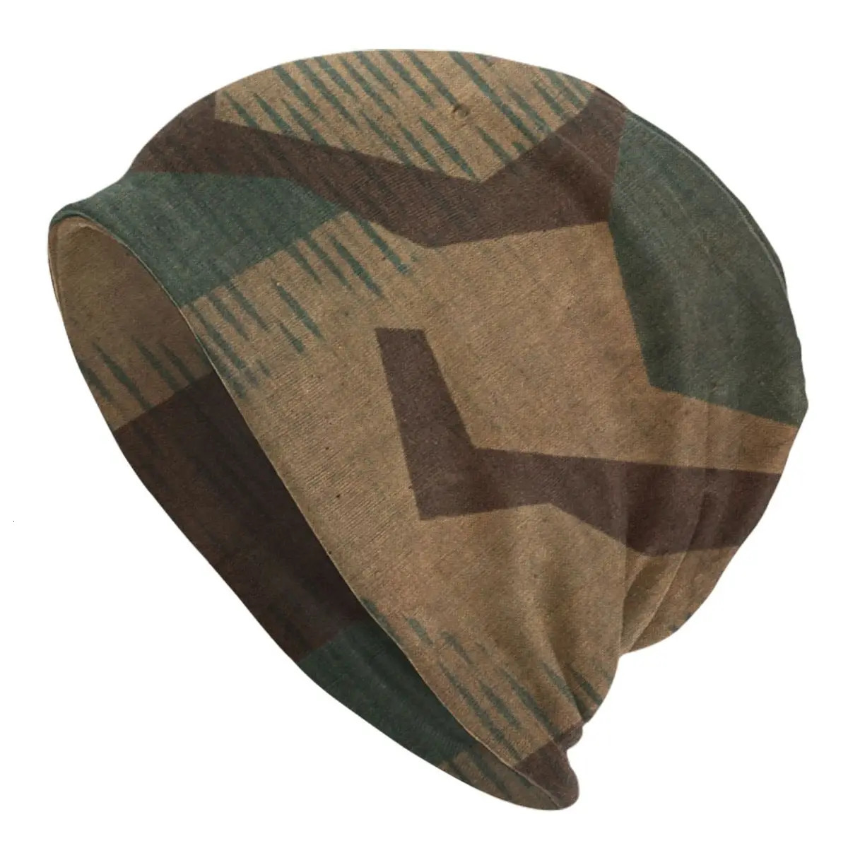 Splintertarn German WW2 Camouflage Bonnet Hat Outdoor Skullies Beanies Hat Armys Militarys Camo Men Women Thermal Elastic Caps 250715