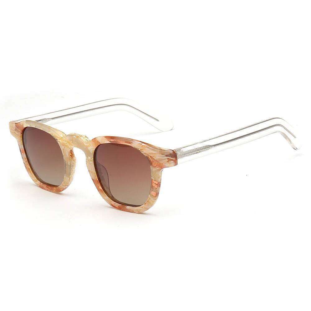 Trendy Square Sunglasses Polarized Mens UV400 Driving Frames for Women Transparent Sun Glasses Vintage Green Brown Fashionable