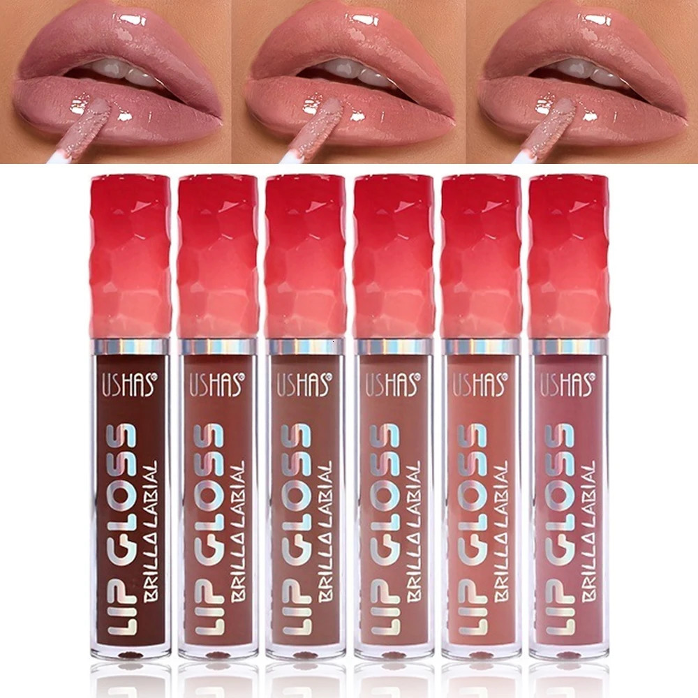 6 colors glossy nourishing moisturizing lip glaze lip gloss matte non-fading liquid lipstick 250717