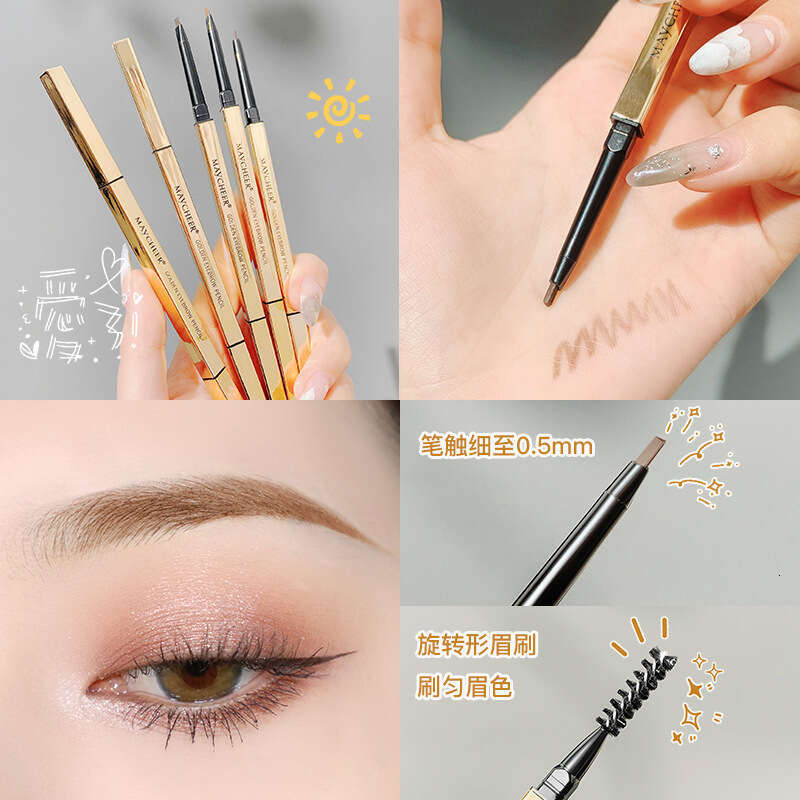 Internet Celebrity Bar Double-Ended Eyebrow Pencil Ultra-Fine Small Gold Chopsticks Waterproof Sweat-Proof Long-Lasting Smudge-Proof