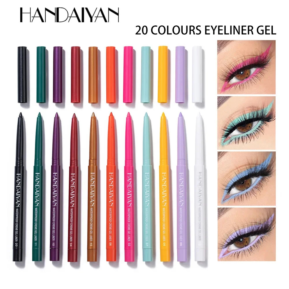 20pcs Colored Eyeliner Set Waterproof Eyeliner Pencil Long Lasting Eye Shadow Matte Eye Liner Makeup Cosmetic Gift Box 250716