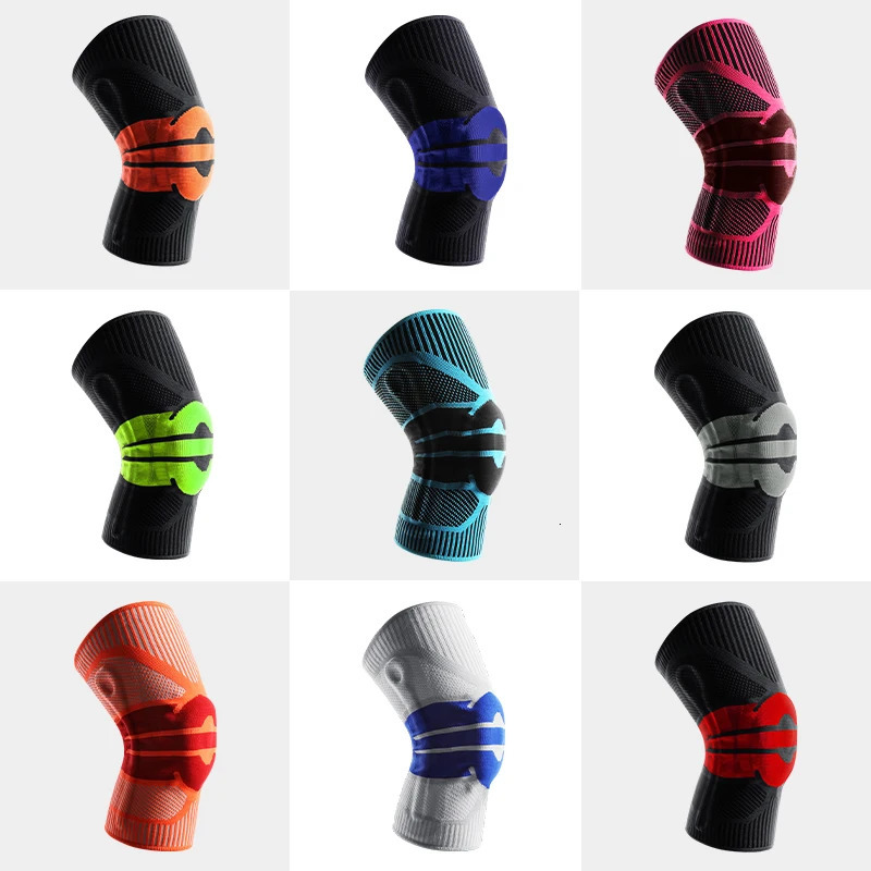 Outdoor sports summer pressurized silicone spring breathable knee pads hiking running basketball cycling knitted 250708