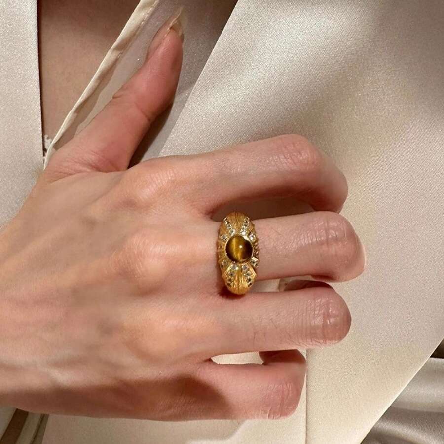 New Heavy Craft S Pure Silver for Women, Niche Design with High-end Feel, Index Finger Ring, Non-fading Open Ring