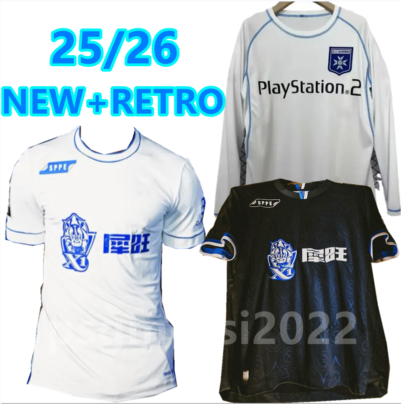AJ Auxerre 25 26 Retro Soccer Jerseys Traore Perrin Sinayoko LEON OSHO MENSAH JOLY HOEVER DIOUSSE AYE AKPA JUBAL DIOMANDE uniform men's and women's football Shirt
