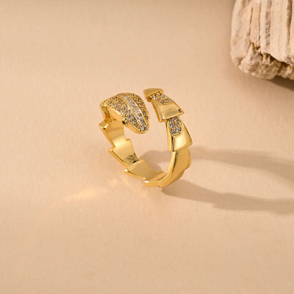 Fashion Versatile Ins Style Light Luxury Snake Ring for Women Unique Niche High-end Sense Jewelry