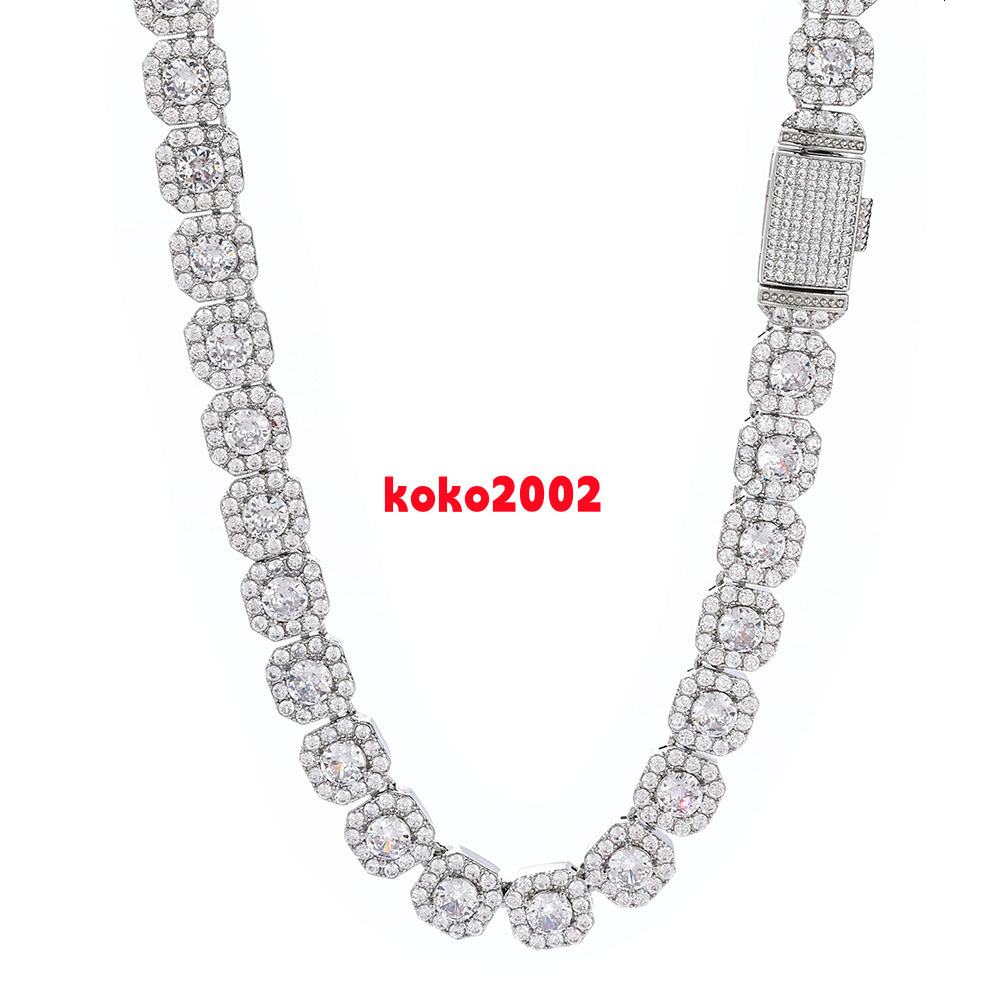 Hot Selling 925 Silver Hip Hop Tennis Necklace with 2-6.5mm VVS Diamond Link Chain for Men Iced Moissanite Jewelry Necklace