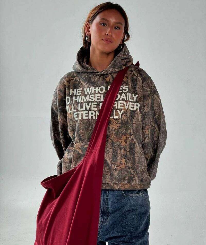 Y2K Haruku hoodies Oversized camouflage pattern Hip hop retro soft warm hooded sweatshirt fashionable men women street wear