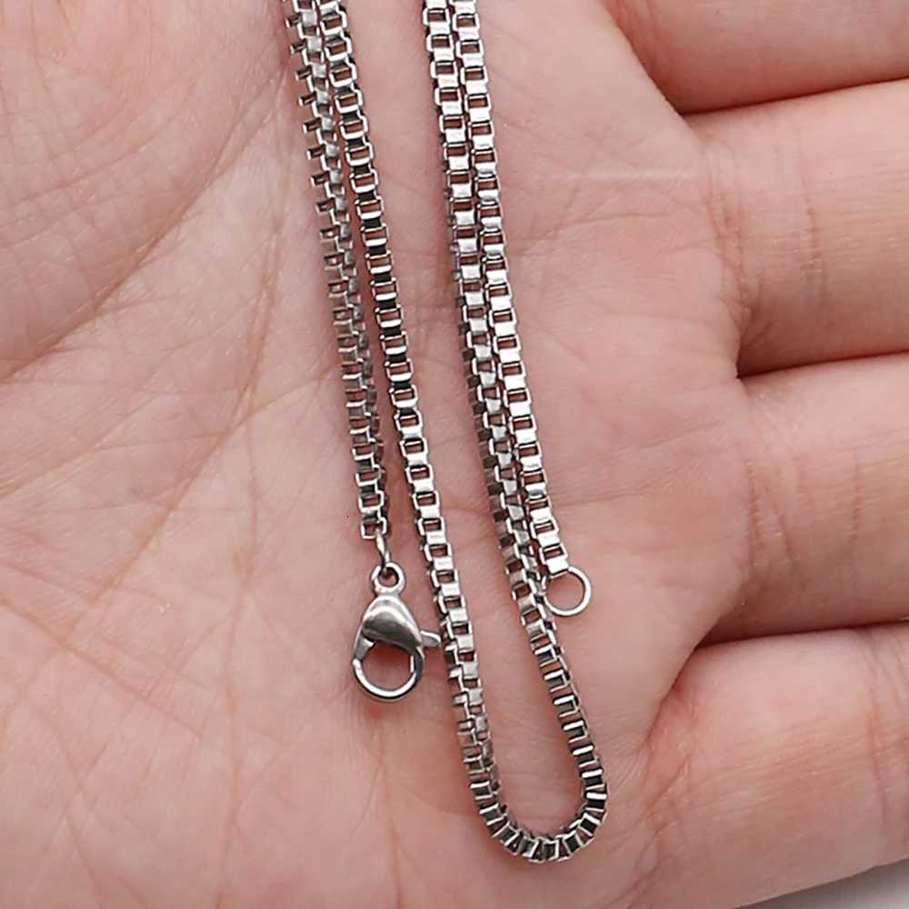 Stainss Steel Box Chain Necklace DIY Jewelry Findings Making Men Wen Whosa Link Chains Accories 1.5mm 2mm 2.5mm m W250718