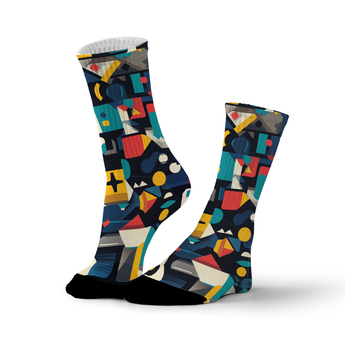 Unisex Tube Socks with Geometric Art Design for a Stylish Look C061