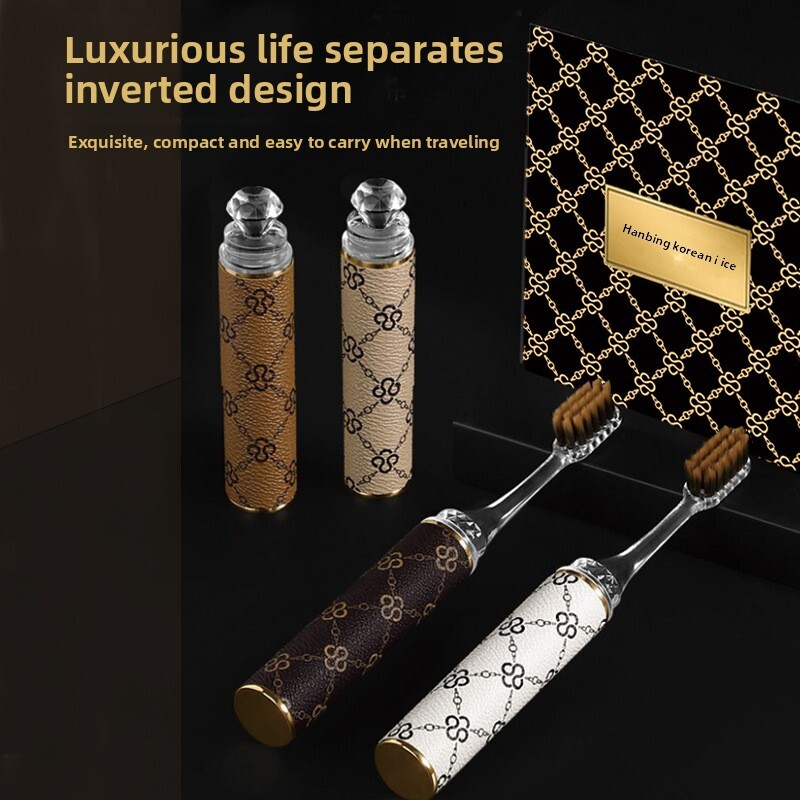 High-End Lipstick Style Portable Adult Soft Bristle Toothbrush Foldable Travel Detachable ddmythur