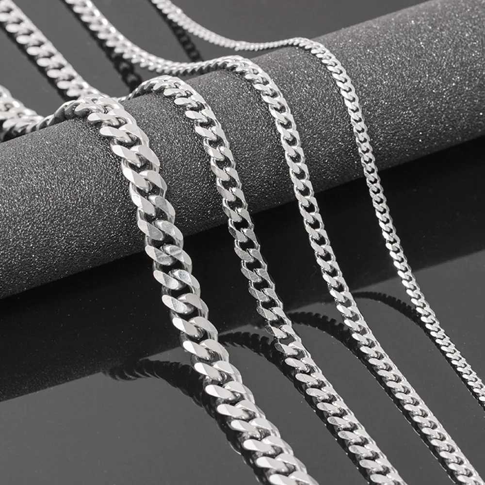 Mens Cuban Link Chain Size 3.6/5/6/7/8/9mm Mens Punk Necklace Stainless Steel Mens Fashion Jewelry Gifts for Men W250718