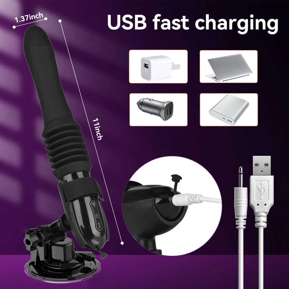 Thrusting Dildo Vibrator Sex Machine Auto Telescopic Vagina Anal Stimulator G Spot Clitoral Female Masturbator Sex Toy for Women Z250719