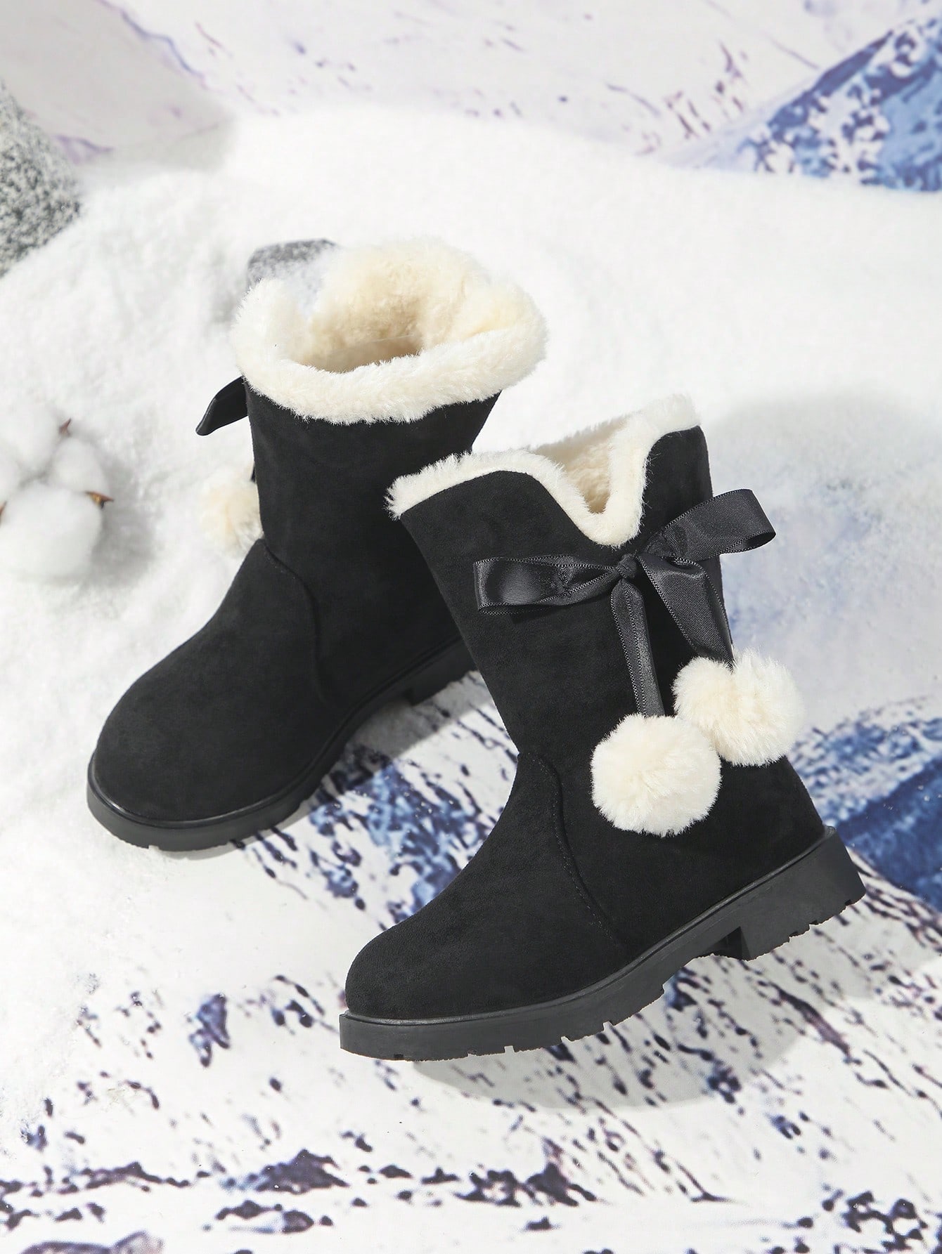 Winter new style thick and warm princess-style snow boots