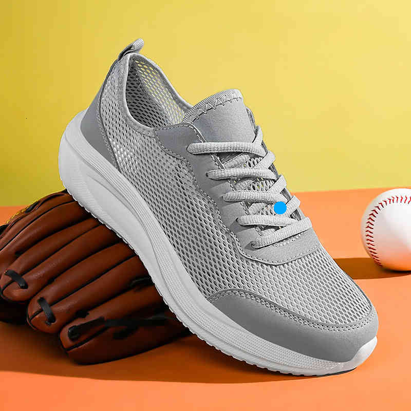 Plus Size New Men's Running Breathable Mesh Thick Sole Lightweight Casual for Men Travel Shoes