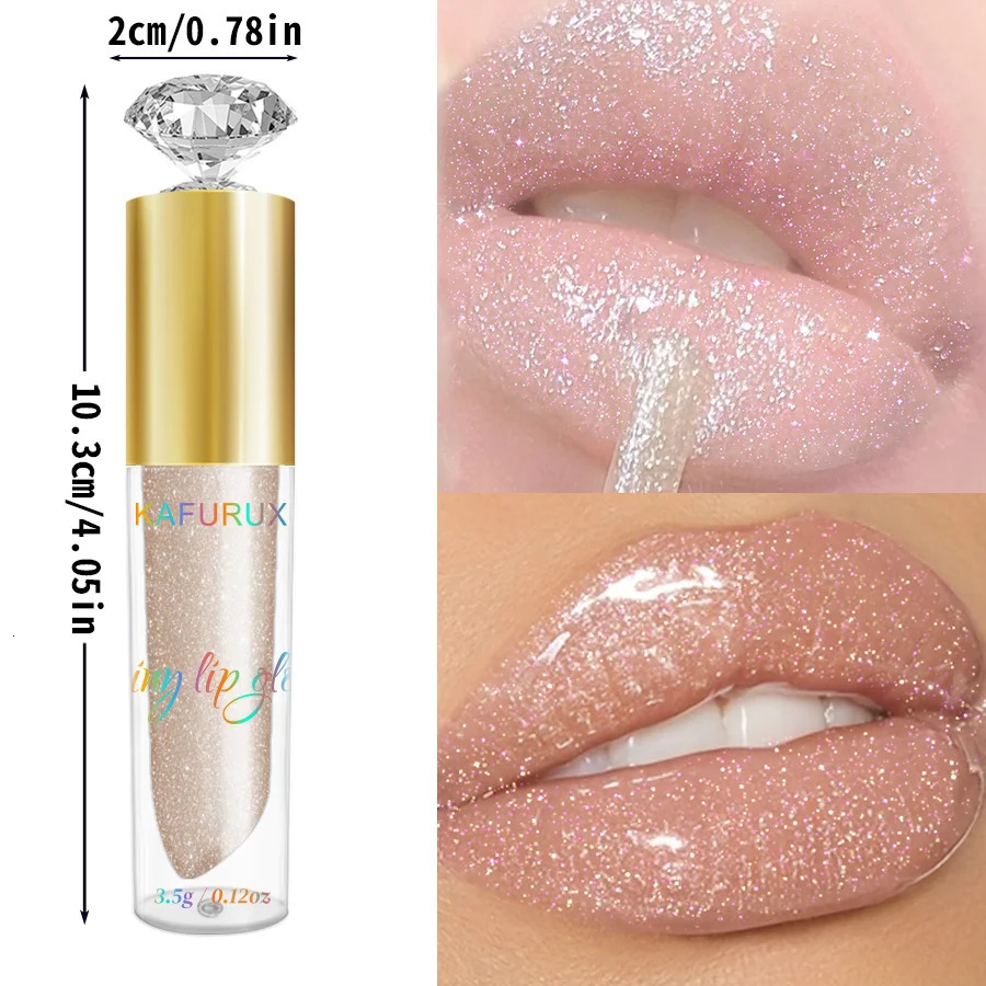 9 Colors Moisturizing Diamond Shimmer Glitter Lip Gloss Makeup Sparkling Glitter Liquid Lipstick Pearl Lip Gloss Sexy Lip 250717
