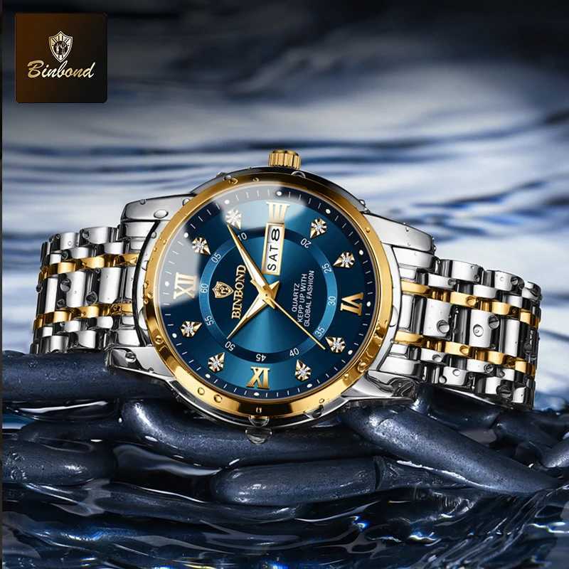 BINBOND Top Brand Luxury Fashion Watch Men 3ATM Waterproof Date Clock Sport Watches Mens Quartz Wristwatch Relogio Masculino W250718