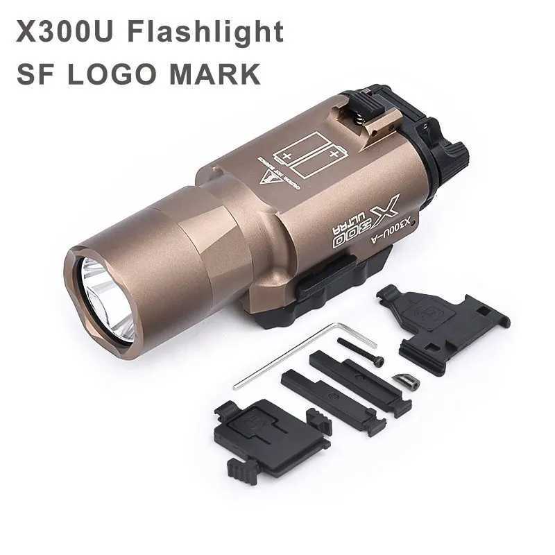 Airsoft Tactical X300 X300U X300UH-B Pistol Scout Light X300V Strobe Flashlight SF XH35 Hunting Weapon Gun Gloc17 Flashlight Lamp XJ250718